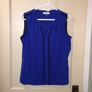 Royal blue tank top blouse